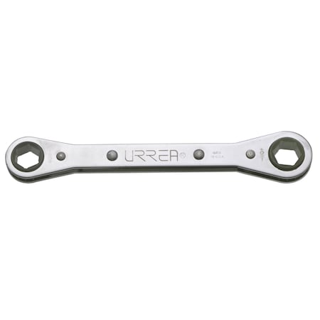 Urrea 12-Point Flat Ratcheting Box-End Wrench, 10X13Mm opening size. 1192MB